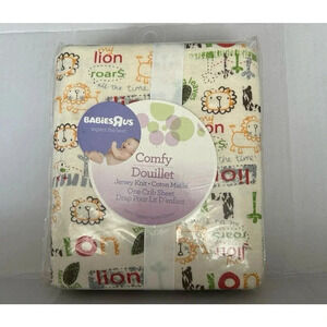 Babies R Us Jersey Knit Baby Crib Sheet Lion Print NIP